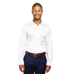 Cheap LodinG Chemise he cintrée sans repassage en twill de coton Blanc