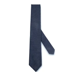 Best Sale LodinG Cravate à pois en pure soie bleu Marine pois ciel