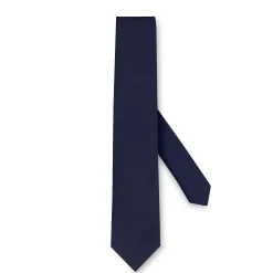 Online LodinG Cravate en pure soie en twill bleu Marine