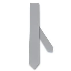 Online LodinG Cravate fine en pure soie lisse Gris