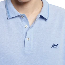Flash Sale LodinG Polo chiné 100 % coton Bleu ciel
