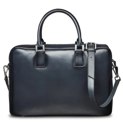 Clearance LodinG Porte-document en cuir bleu gris Marine