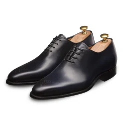 Online LodinG Richelieu One-Cut à bout fleuri Milan 345 Bleu marine
